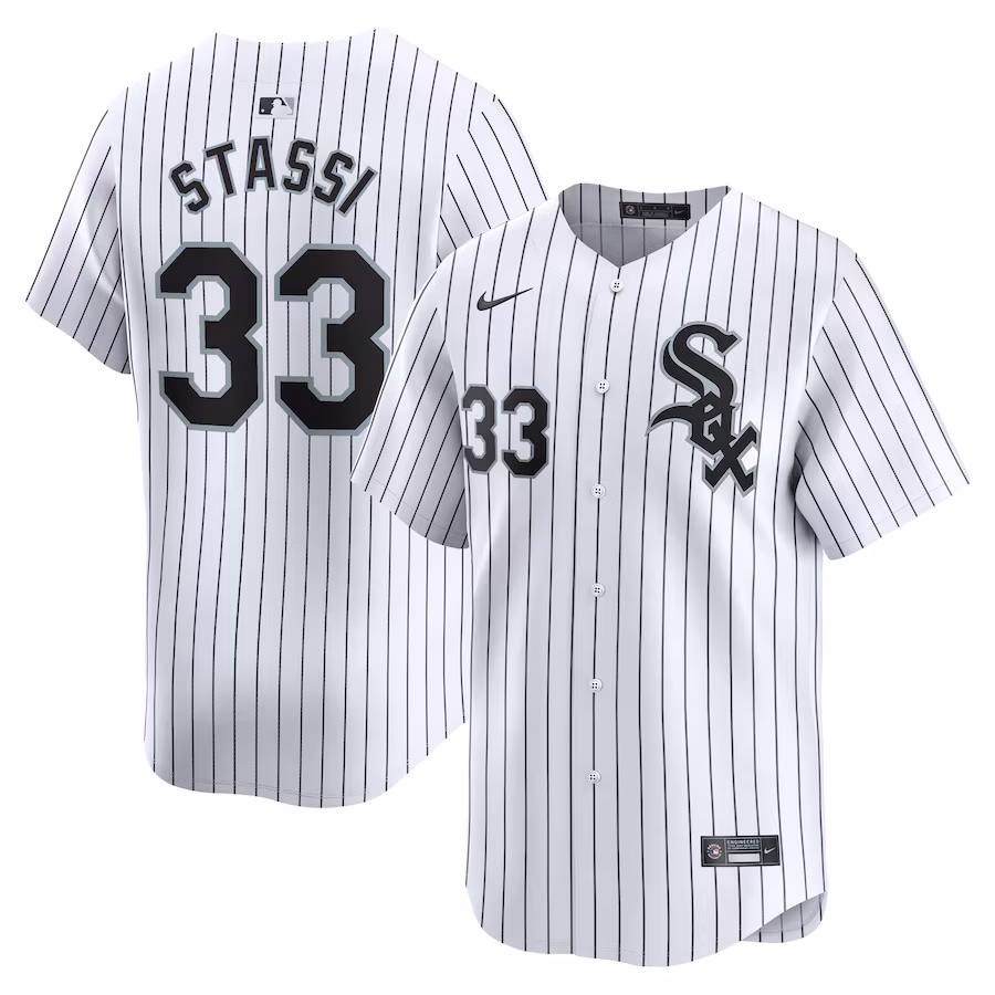 Men's Chicago White Sox Max Stassi Nike White Home Limited Player Jersey - Puhuasuan