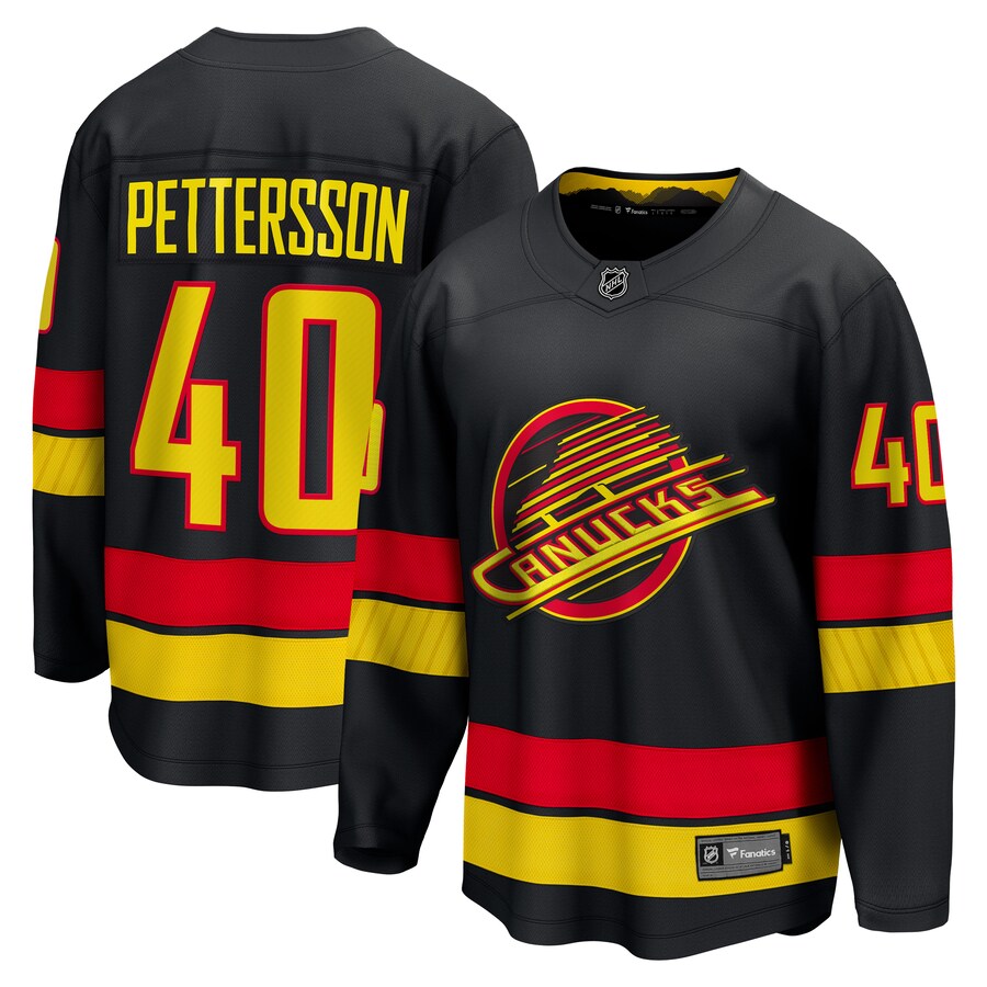 Men's Vancouver Canucks Elias Pettersson Fanatics Branded Black Alternate - 2022/23 Premier Breakaway Player Jersey - Puhuasuan