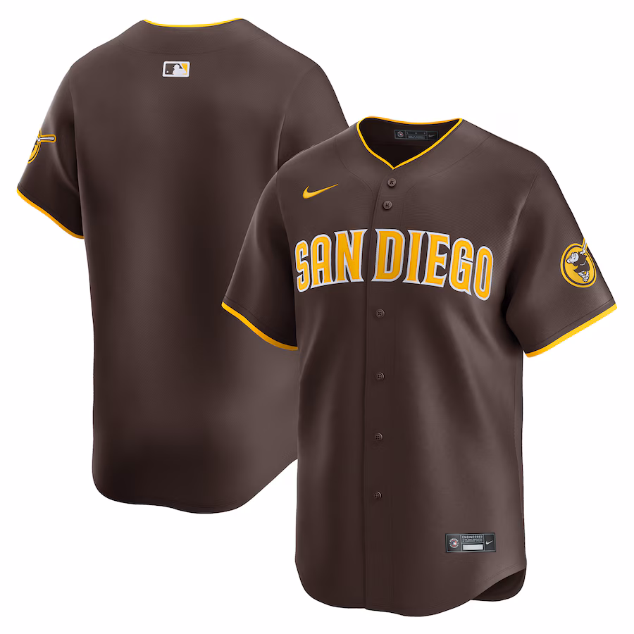 Men's San Diego Padres  Nike Brown Away Limited Jersey - Puhuasuan
