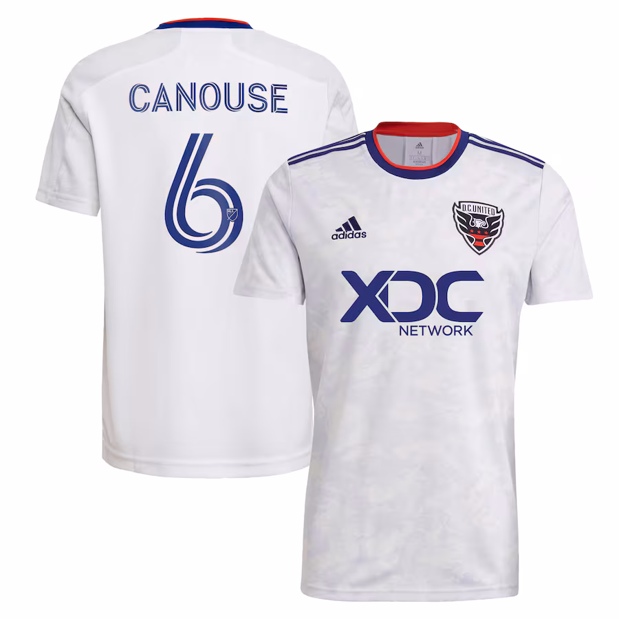 Men's D.C. United Russell Canouse adidas White 2022 The Marble Replica Player Jersey - Puhuasuan