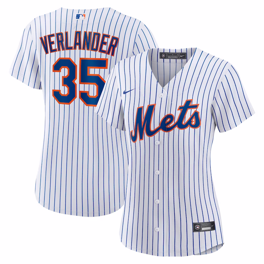 Women's New York Mets Justin Verlander Nike White/Royal Home Replica Player Jersey - Puhuasuan