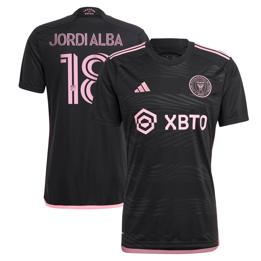 Men's Inter Miami CF Jordi Alba Ramos adidas Black 2023 La Noche Replica Player Jersey - Puhuasuan