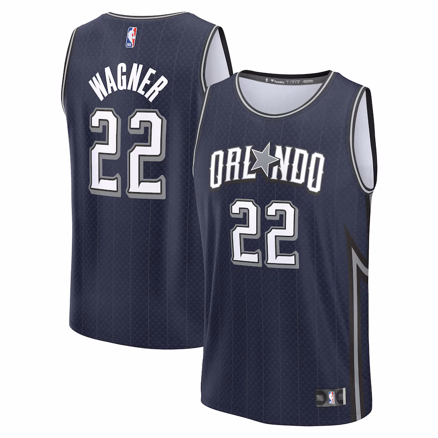Men's Orlando Magic Franz Wagner Fanatics Navy Fast Break Jersey - City Edition - Puhuasuan