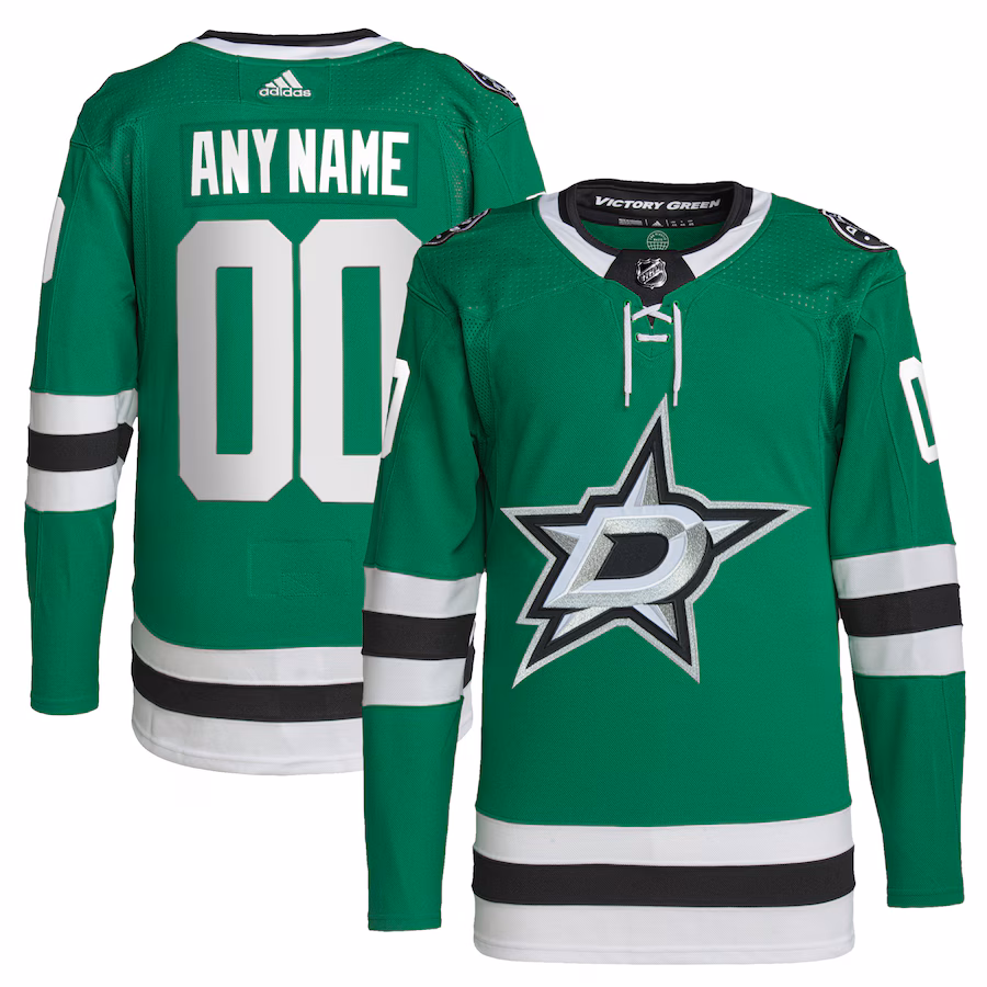Men's Dallas Stars adidas Green Home Primegreen Authentic Custom Jersey - Puhuasuan