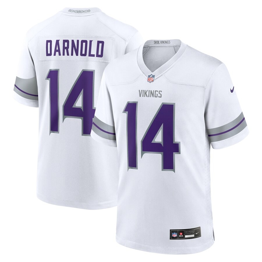 Men's Minnesota Vikings Sam Darnold Nike White Alternate Game Player Jersey - Puhuasuan