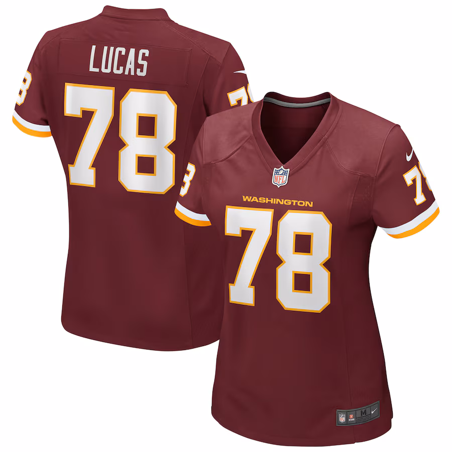 Women's Washington Football Team Cornelius Lucas Nike Burgundy Game Player Jersey - Puhuasuan