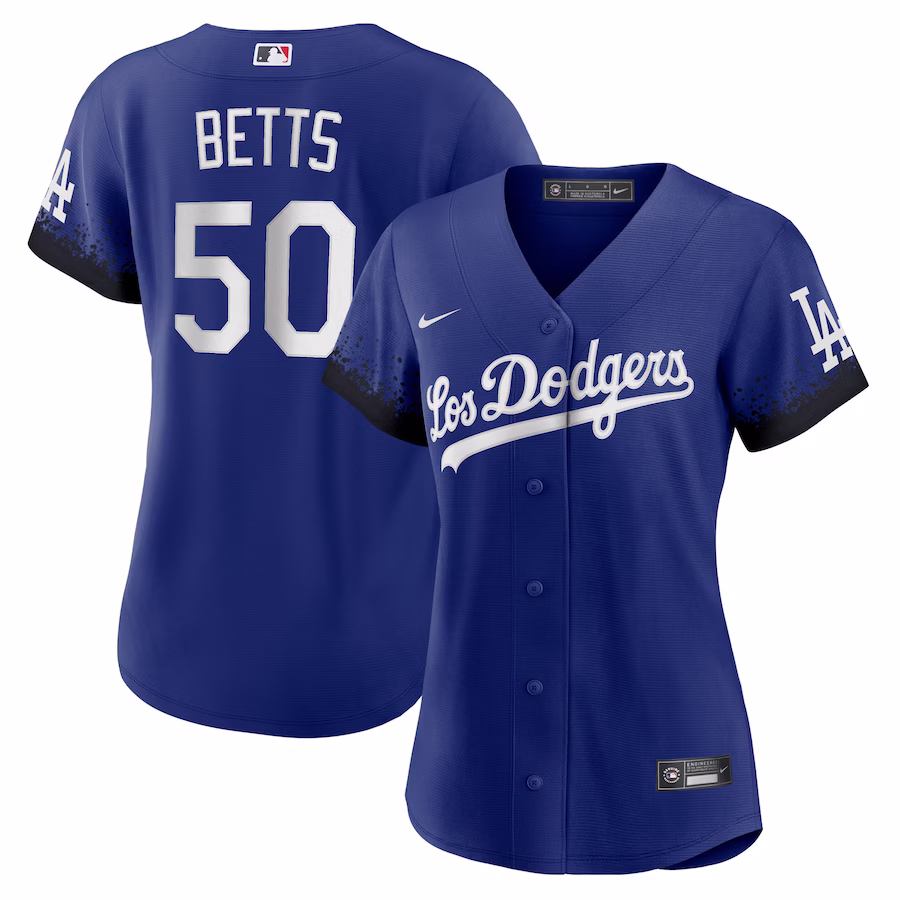 Women's Los Angeles Dodgers Mookie Betts Nike Royal City Connect Replica Player Jersey - Puhuasuan