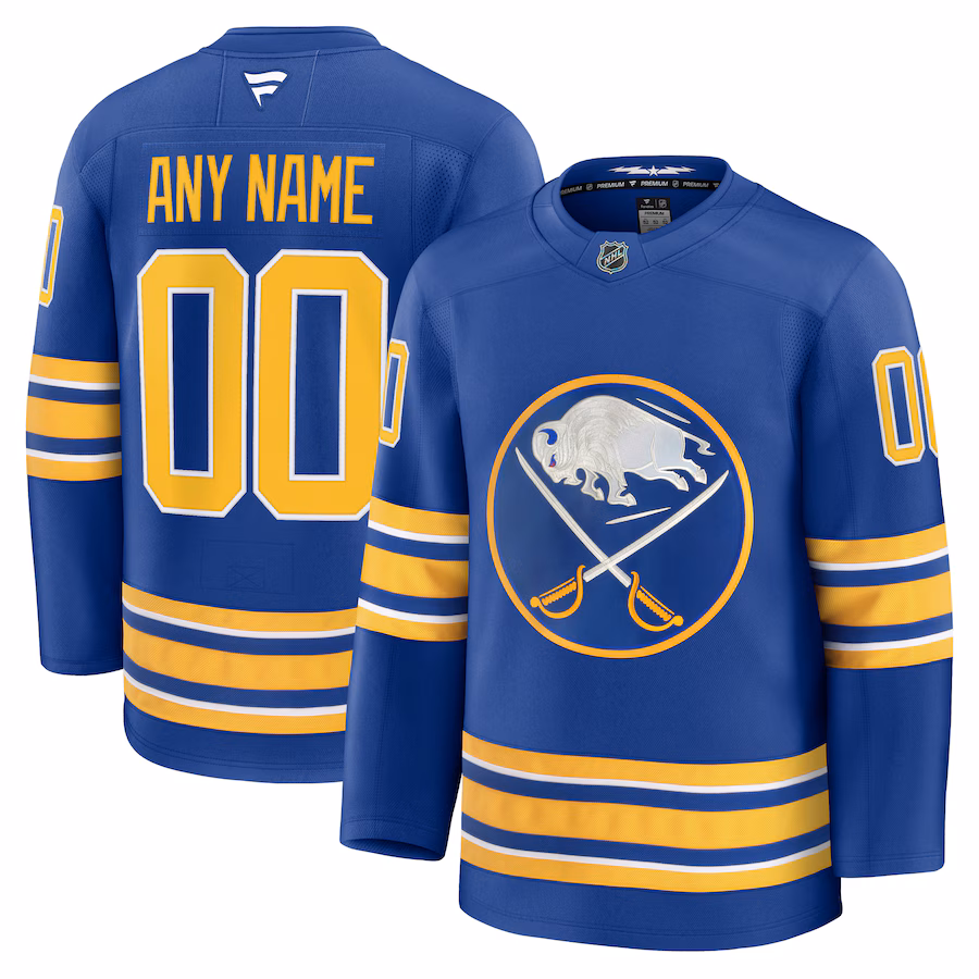 Men's Buffalo Sabres Fanatics Royal Home Premium Custom Jersey - Puhuasuan