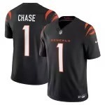 Men's Cincinnati Bengals Ja'Marr Chase Nike Black Vapor F.U.S.E. Limited Jersey - Puhuasuan