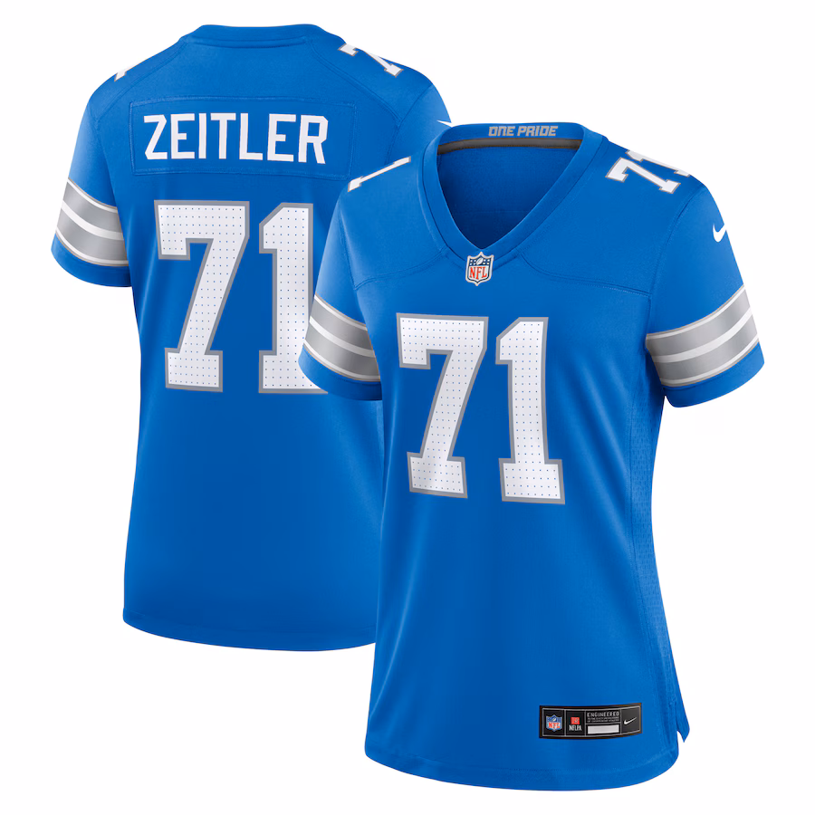 Women's Detroit Lions Kevin Zeitler Nike  Blue Game Jersey - Puhuasuan