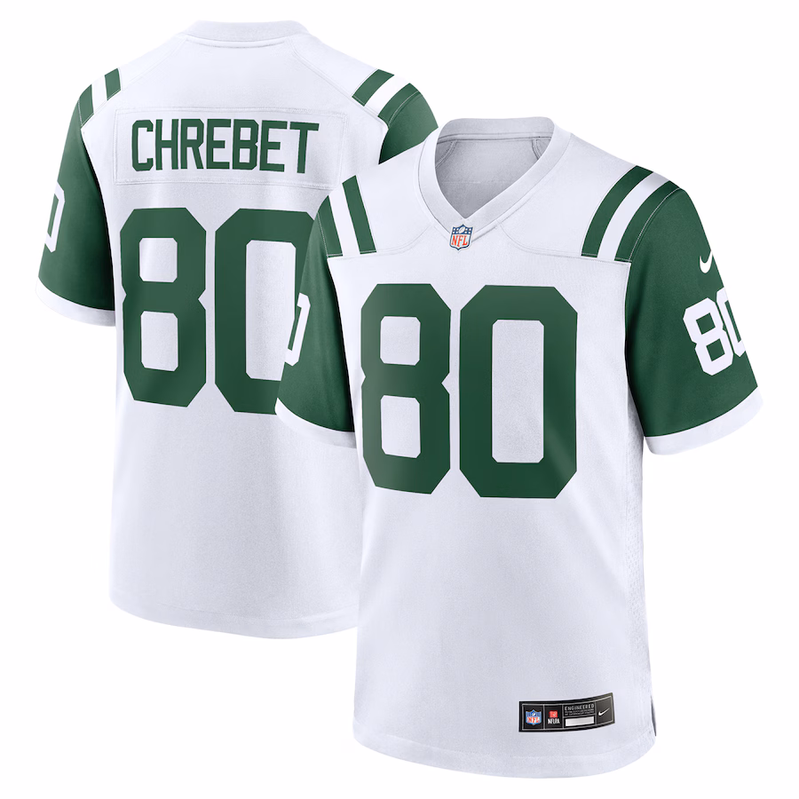 Men's New York Jets Wayne Chrebet Nike White Classic Alternate Retired Player Game Jersey - Puhuasuan
