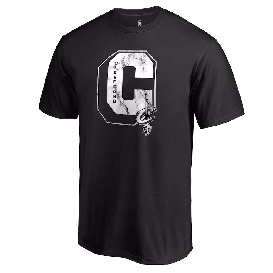 Men's Cleveland Cavaliers Black Letterman T-Shirt - Puhuasuan