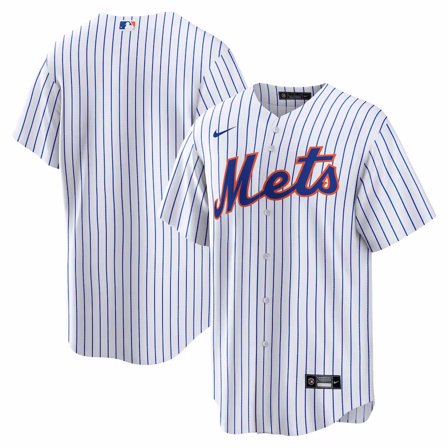 Men's New York Mets Nike White Home Replica Team Jersey - Puhuasuan