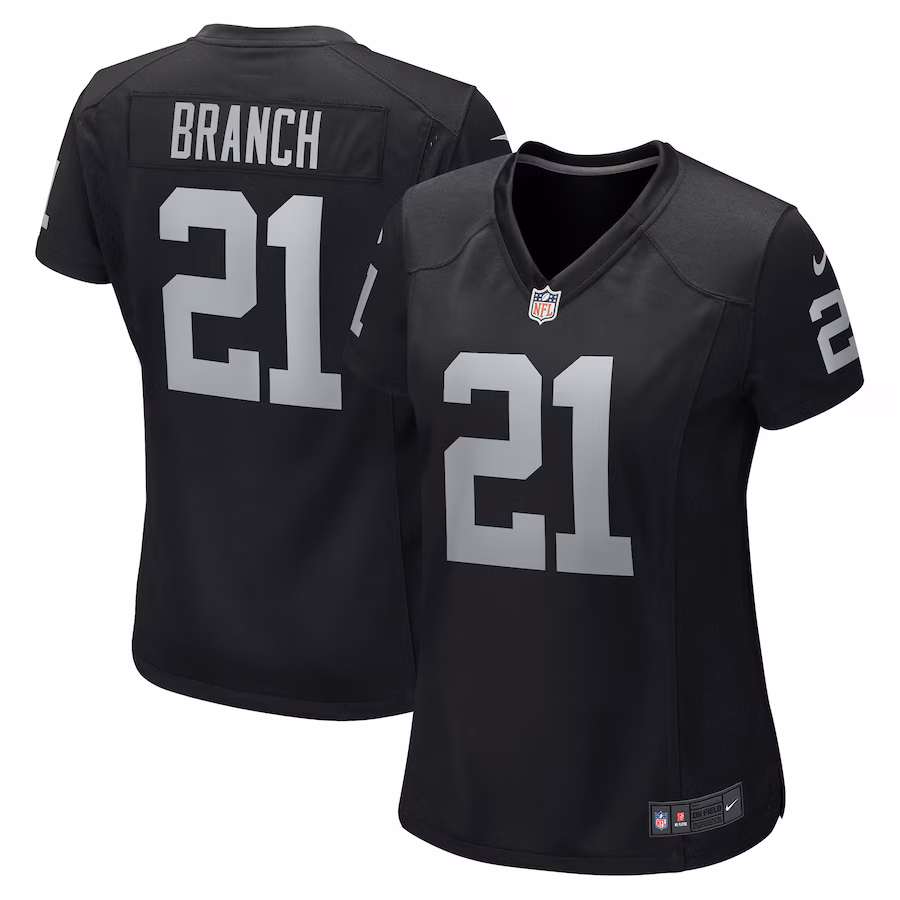 Women's Las Vegas Raiders Cliff Branch Nike Black Retired Player Game Jersey - Puhuasuan