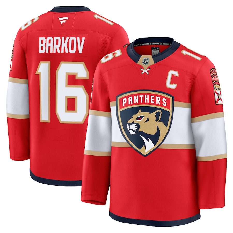 Men's Florida Panthers Aleksander Barkov Fanatics Red Home Premium Jersey - Puhuasuan