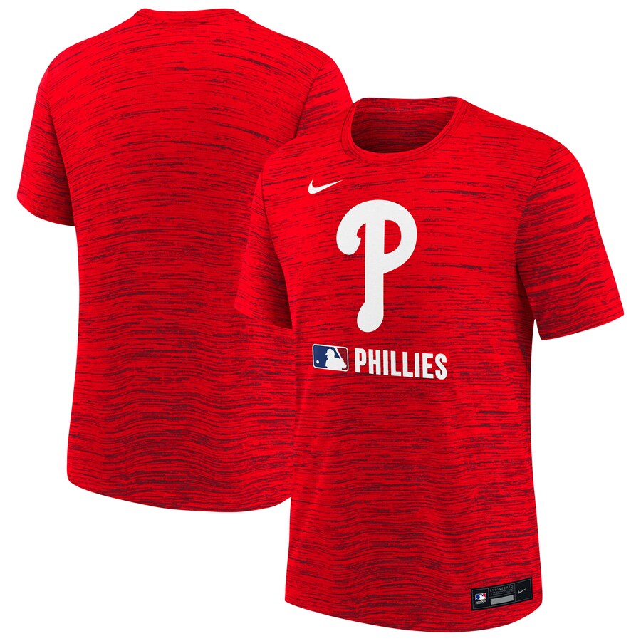 Youth Philadelphia Phillies Nike Red Authentic Collection Velocity Performance T-Shirt - Puhuasuan