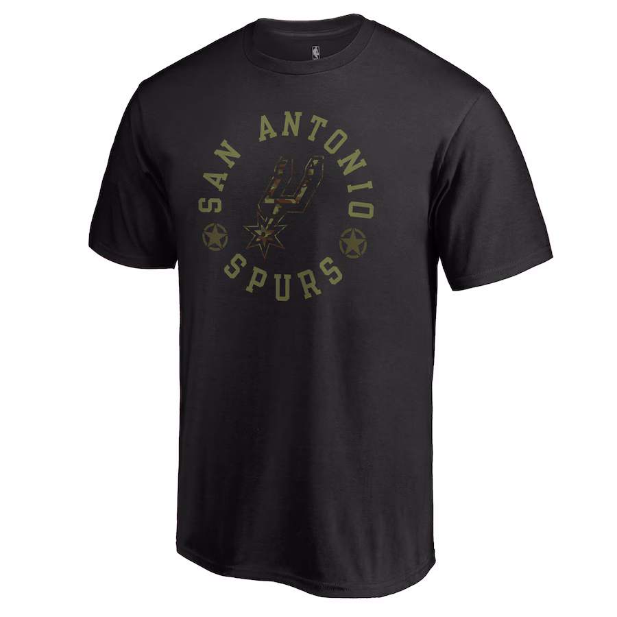 Men's San Antonio Spurs Black Liberty T-Shirt - Puhuasuan
