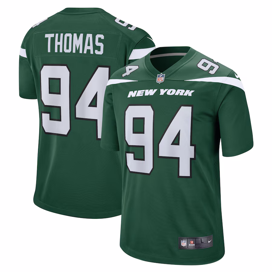 Men's New York Jets Solomon Thomas Nike Gotham Green Game Jersey - Puhuasuan