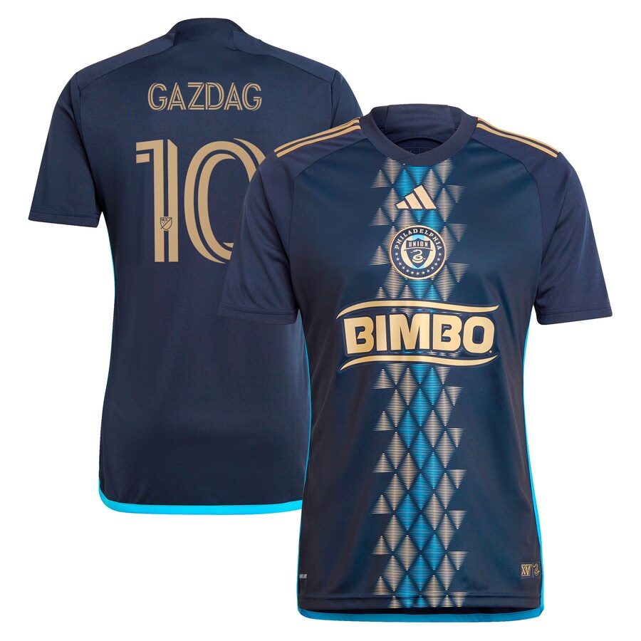 Men's Philadelphia Union Daniel Gazdag adidas Navy 2024 The XV Kit Replica Player Jersey - Puhuasuan