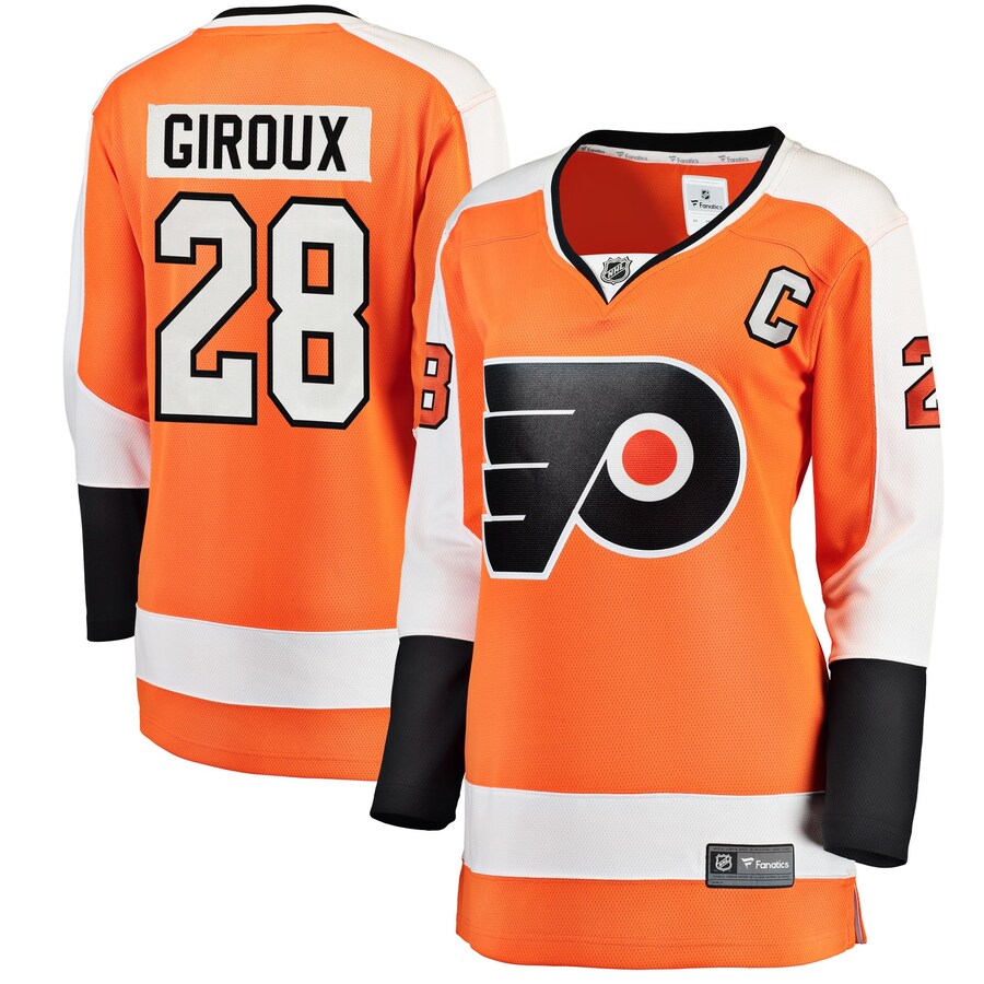 Women's Philadelphia Flyers Claude Giroux Fanatics Branded Orange Home Breakaway Player Jersey - Puhuasuan