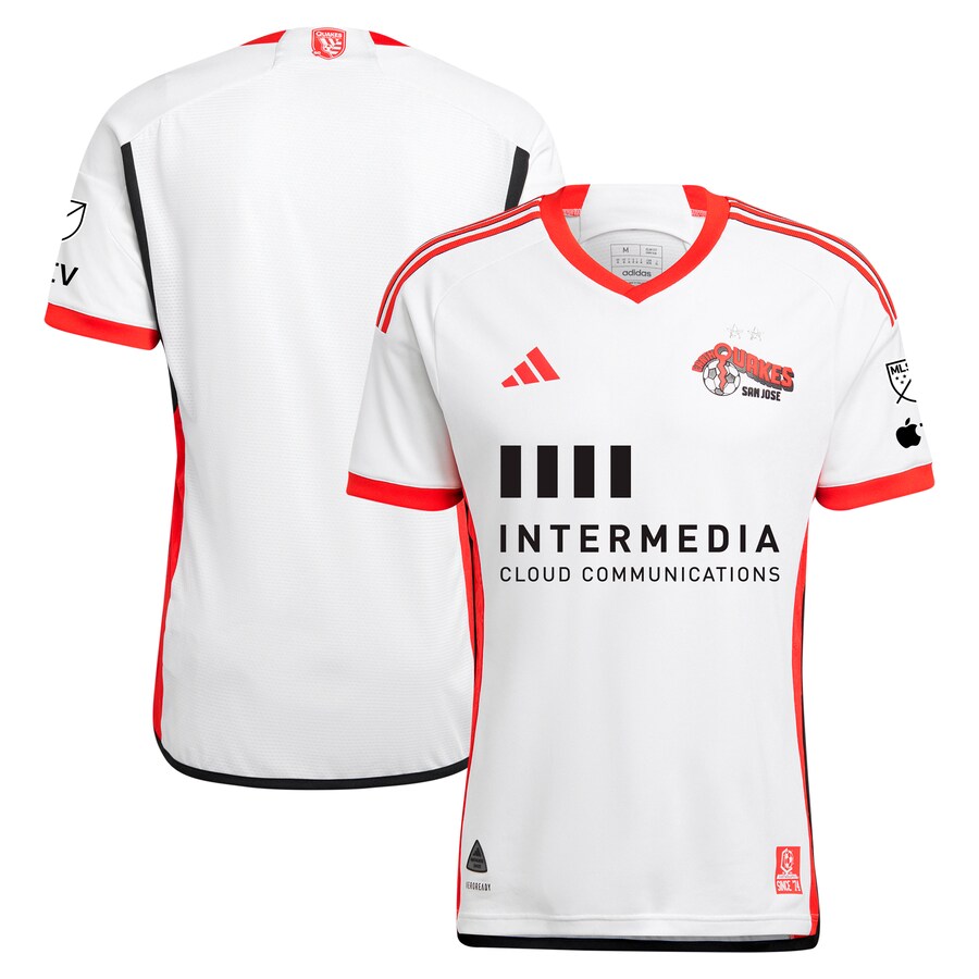 Men's San Jose Earthquakes  adidas White 2024 The 50 Kit Authentic Jersey - Puhuasuan