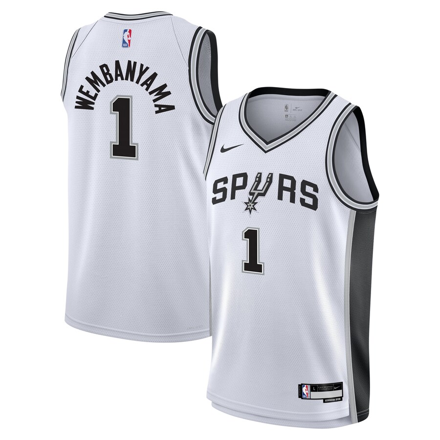 Youth San Antonio Spurs Victor Wembanyama Nike White Swingman Jersey - Association Edition - Puhuasuan