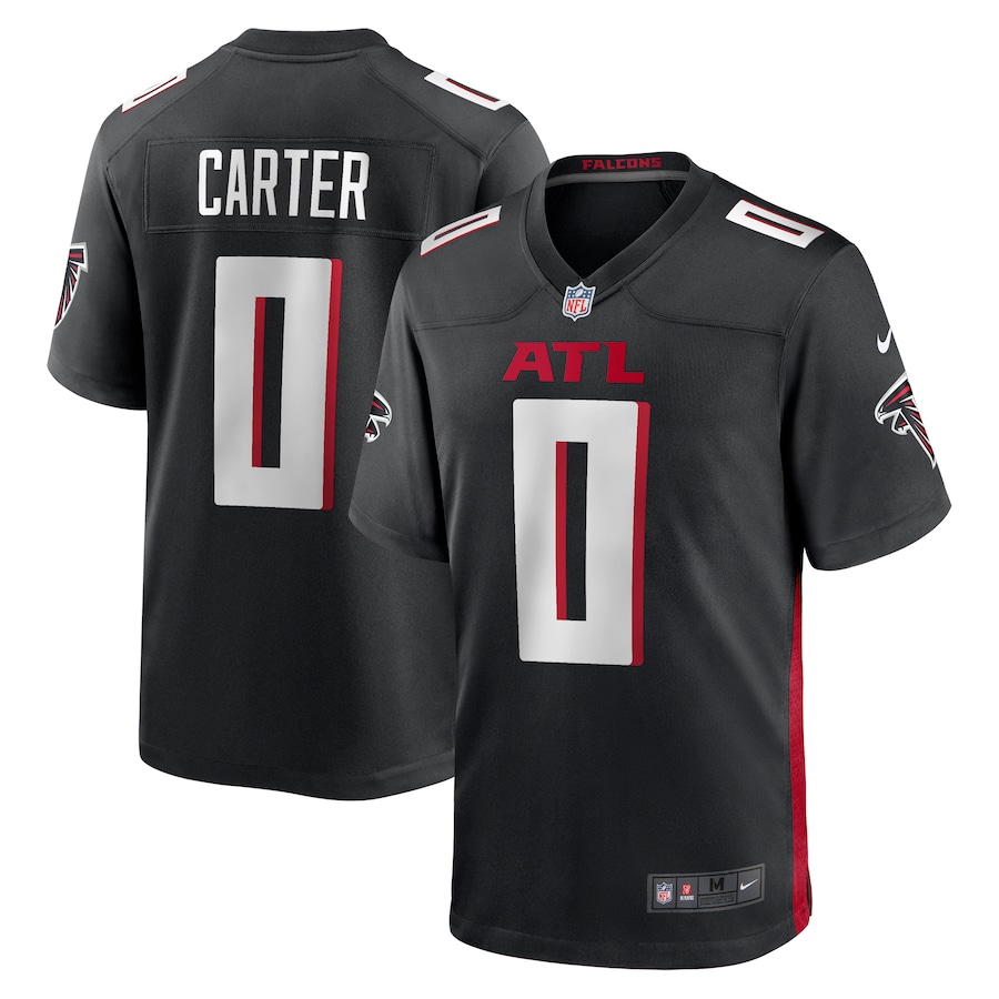 Men's Atlanta Falcons Lorenzo Carter Nike Black Game Player Jersey - Puhuasuan