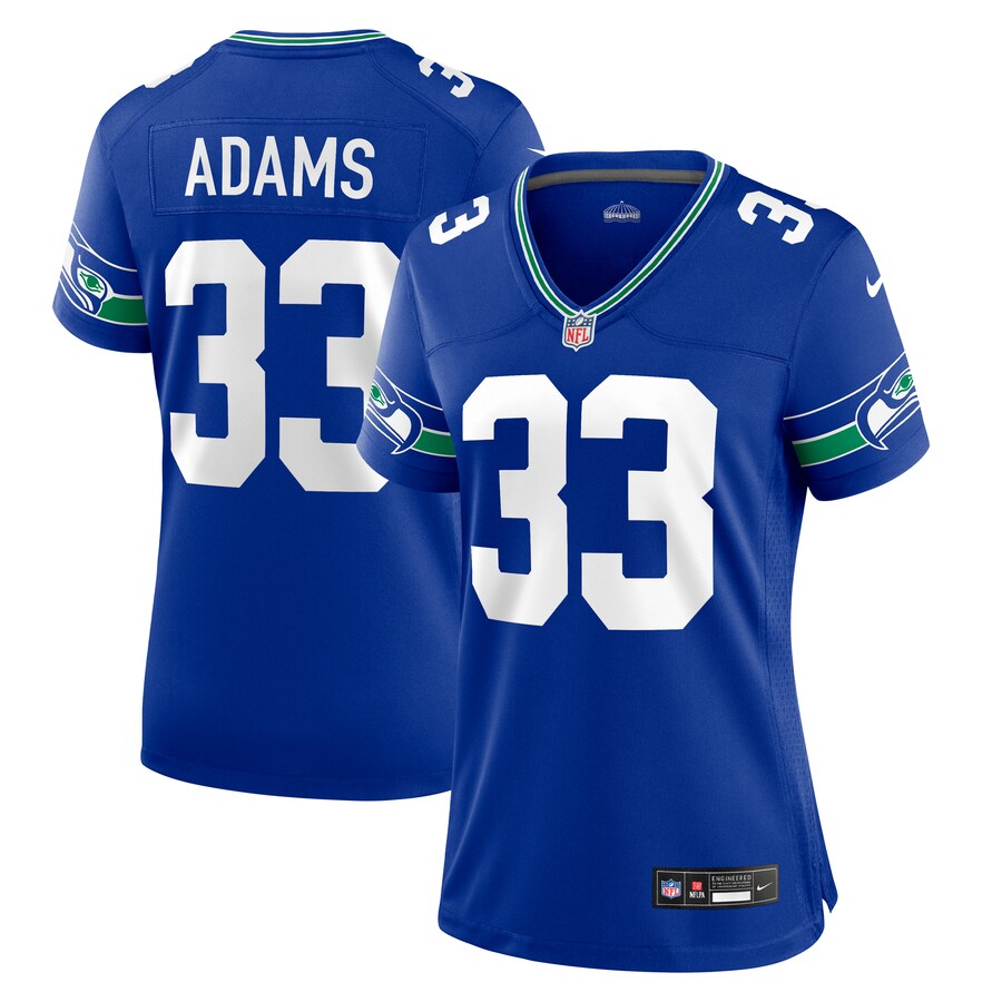 Women's Seattle Seahawks Jamal Adams Nike Royal Throwback Player Game Jersey - Puhuasuan