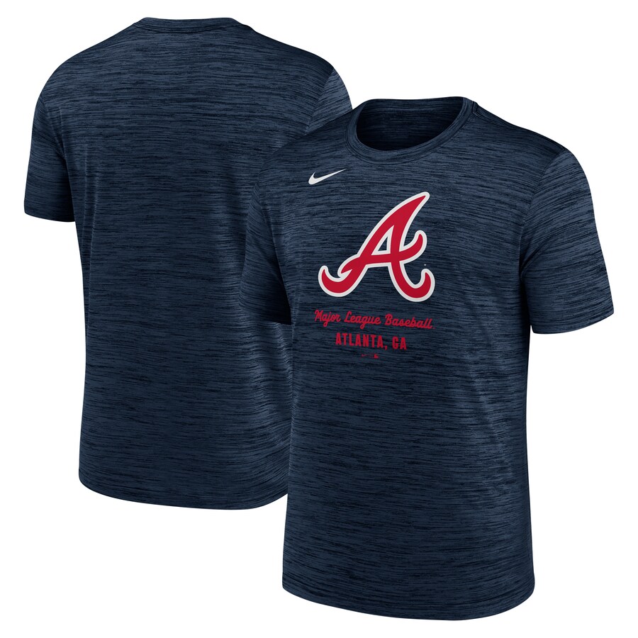Men's Atlanta Braves Nike Navy Velocity Performance T-Shirt - Puhuasuan