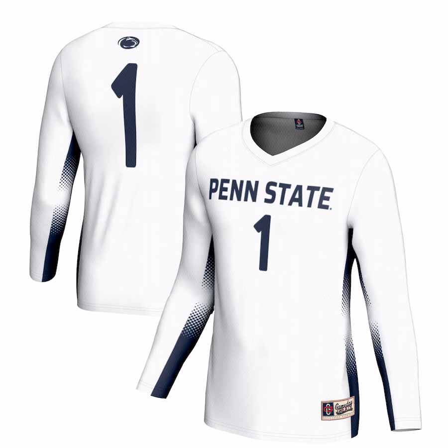 Unisex GameDay Greats #1 White Penn State Nittany Lions Lightweight Volleyball Jersey - Puhuasuan