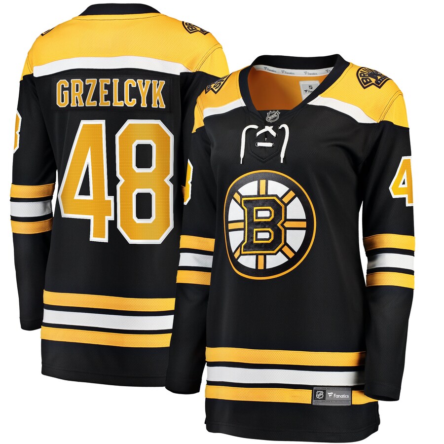 Women's Boston Bruins Matt Grzelcyk Fanatics Branded Black Home Breakaway Player Jersey - Puhuasuan