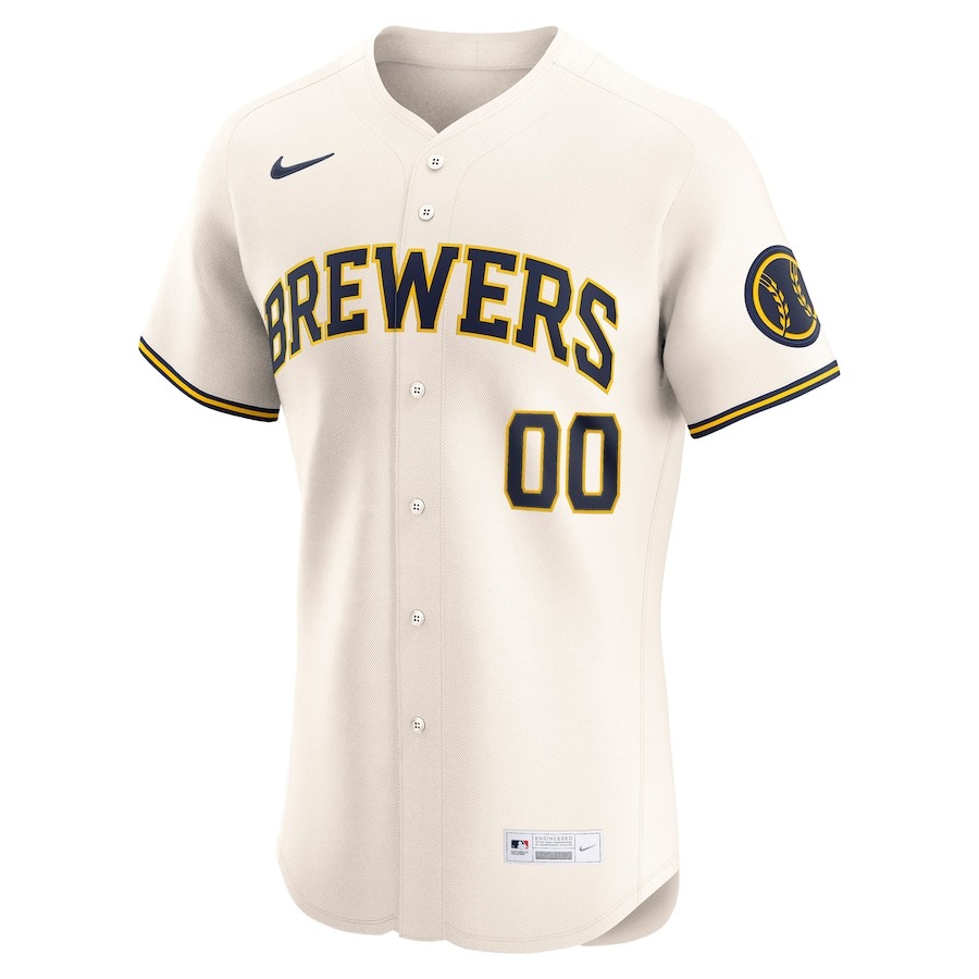 Youth Milwaukee Brewers Nike Cream Home Limited Custom Jersey - Puhuasuan