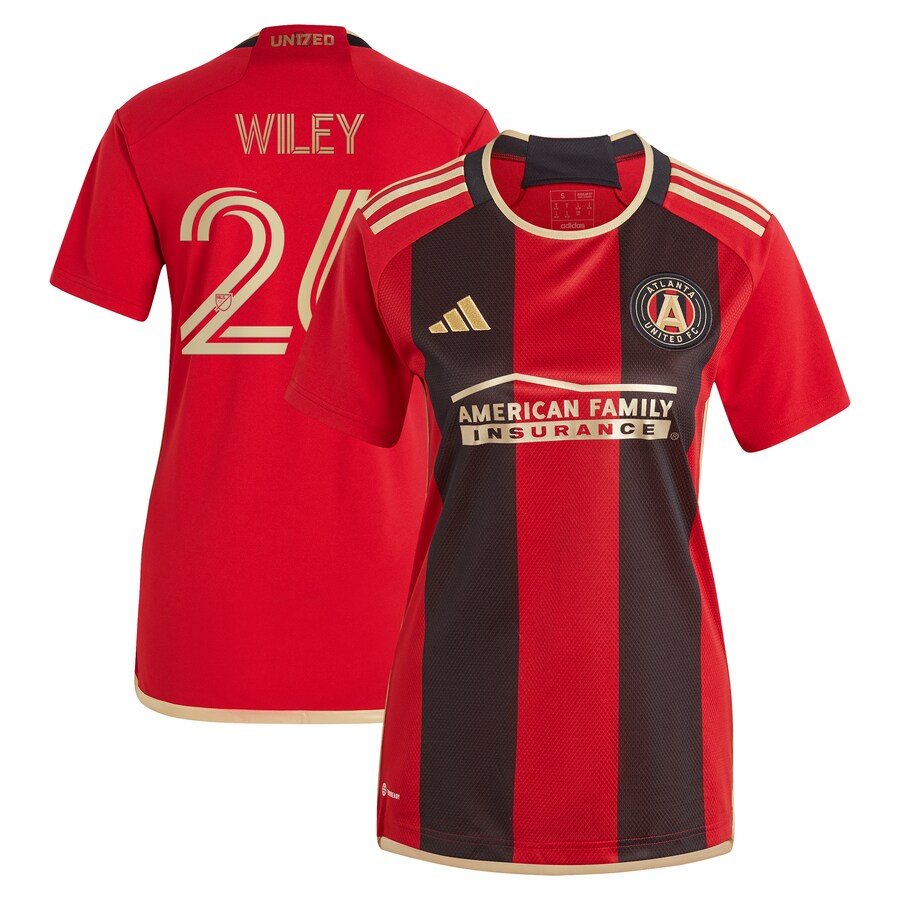 Women's Atlanta United FC Caleb Wiley adidas Black 2024 The17's Kit Replica Player Jersey - Puhuasuan