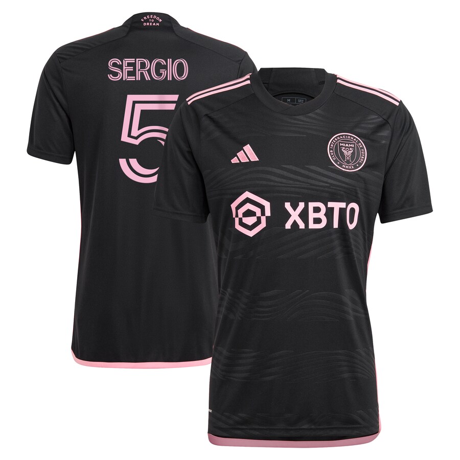 Men's Inter Miami CF Sergio Busquets adidas Black 2023 La Noche Replica Player Jersey - Puhuasuan