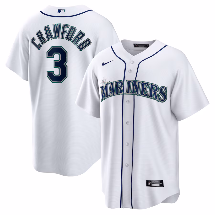 Men's Seattle Mariners JP Crawford Nike White Home Replica Jersey - Puhuasuan