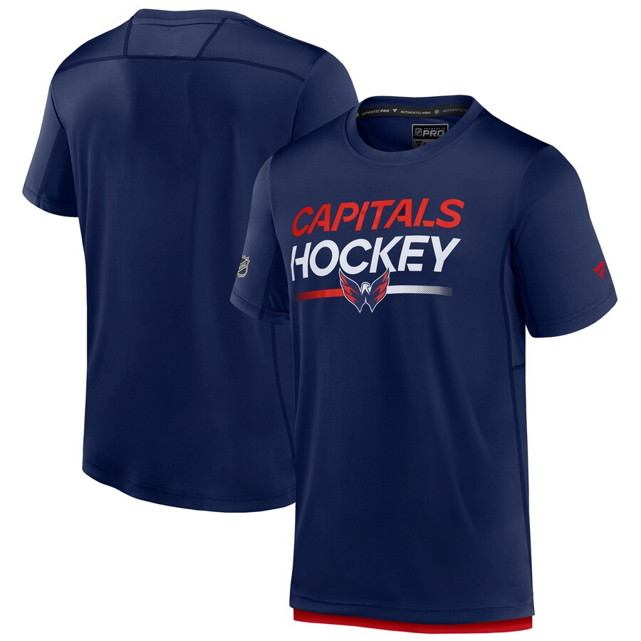 Men's Washington Capitals Fanatics Navy Tech T-Shirt - Puhuasuan