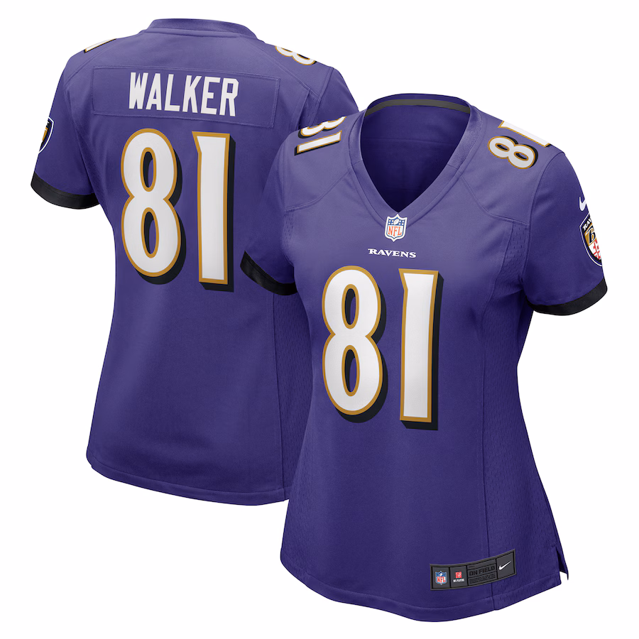 Women's Baltimore Ravens Devontez Walker Nike Purple Game Jersey - Puhuasuan