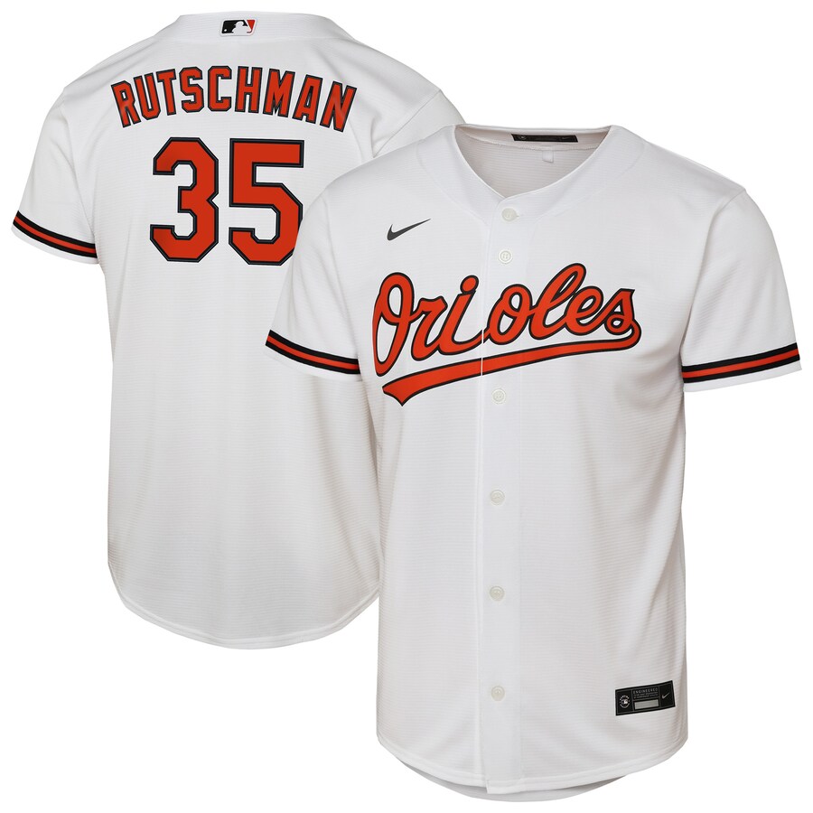 Youth Baltimore Orioles Adley Rutschman Nike White Home Replica Player Jersey - Puhuasuan