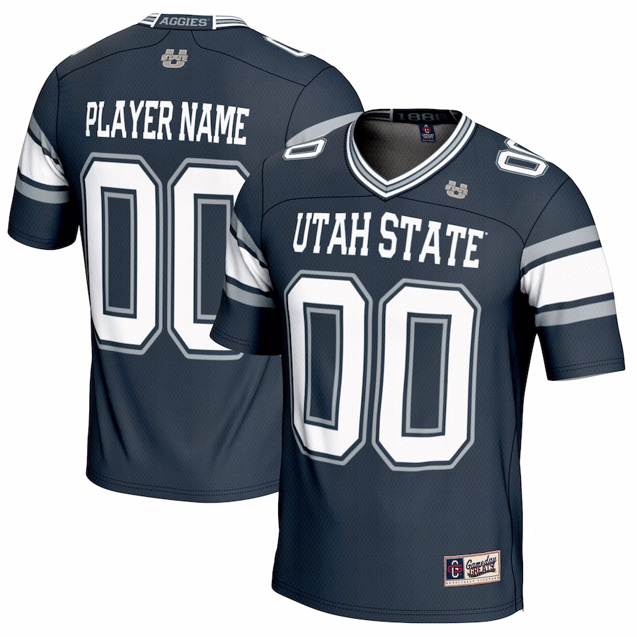 Utah State Aggies GameDay Greats Youth NIL Pick-A-Player Football Jersey - Navy - Puhuasuan