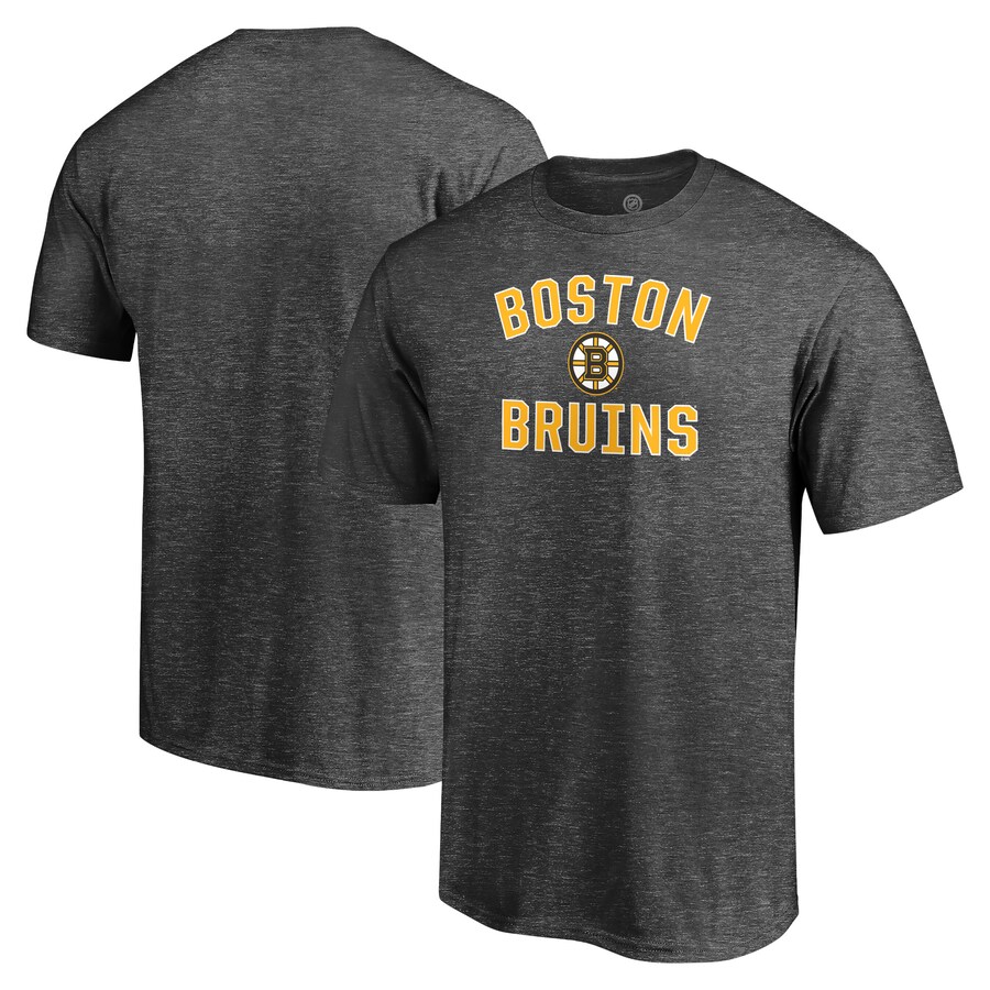 Men's Boston Bruins Charcoal Victory Arch T-Shirt - Puhuasuan
