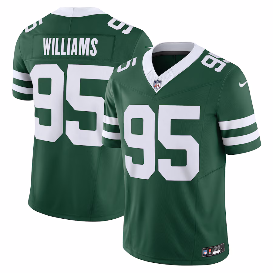 Men's New York Jets Quinnen Williams Nike Legacy Green Vapor F.U.S.E. Limited Jersey - Puhuasuan