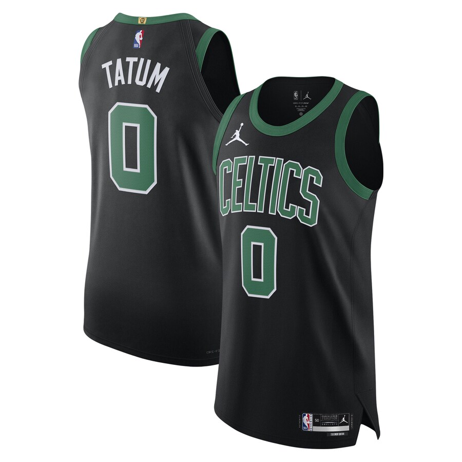 Men's Boston Celtics Jayson Tatum Jordan Brand Black Authentic Player Jersey - Statement Edition - Puhuasuan
