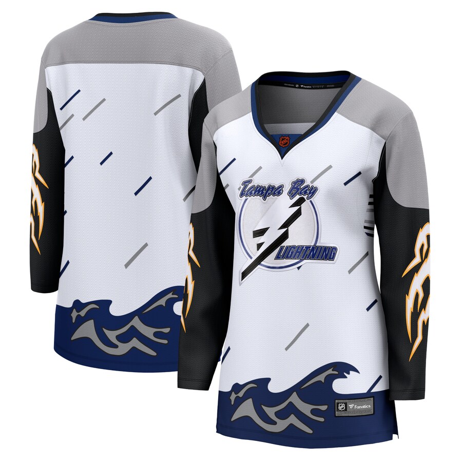 Women's Tampa Bay Lightning Fanatics Branded White Special Edition 2.0 Breakaway Blank Jersey - Puhuasuan