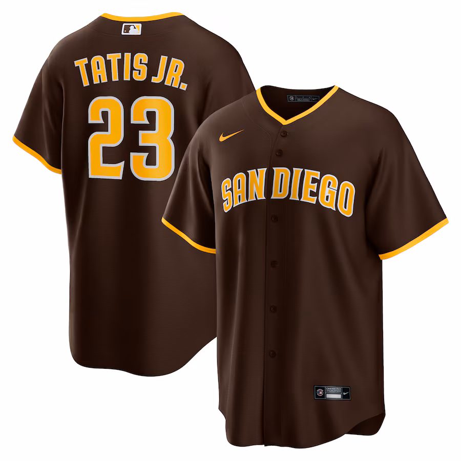 Men's San Diego Padres Fernando Tatis Jr. Nike Brown Alternate Replica Player Jersey - Puhuasuan