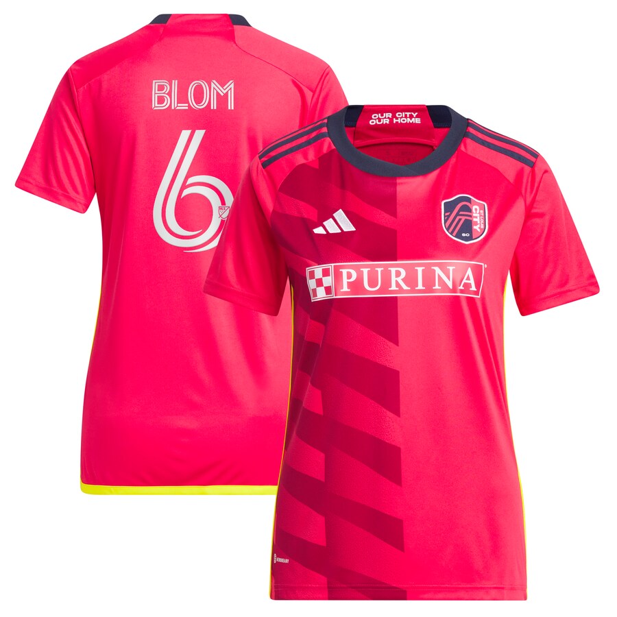 Women's St. Louis City SC Njabulo Blom adidas Red 2023 CITY Kit Replica Jersey - Puhuasuan