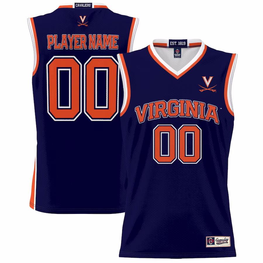 Virginia Cavaliers GameDay Greats Youth NIL Pick-A-Player Lightweight Basketball Jersey - Navy - Puhuasuan
