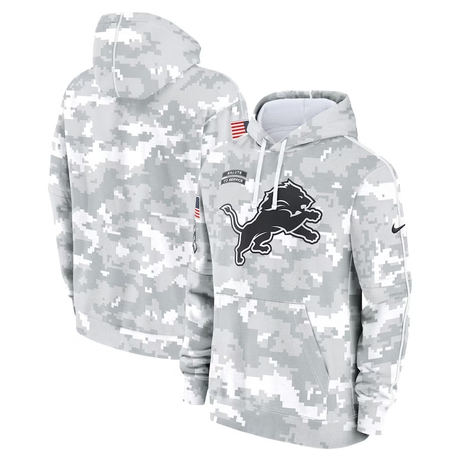 Men's Detroit Lions Nike Arctic Camo 2024 Salute To Service Big & Tall Club Fleece Pullover Hoodie - Puhuasuan