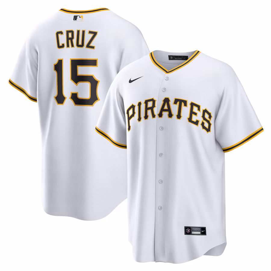 Men's Pittsburgh Pirates Oneil Cruz Nike White Home Replica Jersey - Puhuasuan