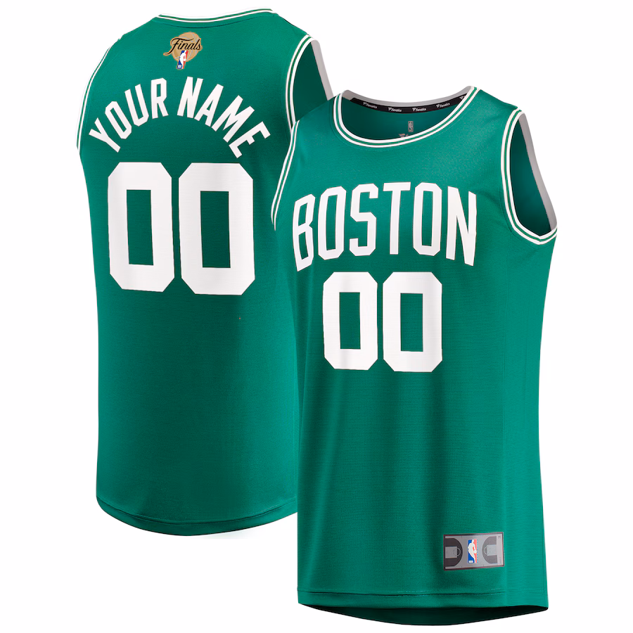 Youth Boston Celtics  Fanatics Kelly Green 2024 NBA Finals Custom Fast Break Jersey - Icon Edition - Puhuasuan