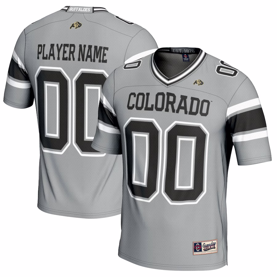 Colorado Buffaloes GameDay Greats NIL Pick-A-Player Football Jersey - Gray - Puhuasuan